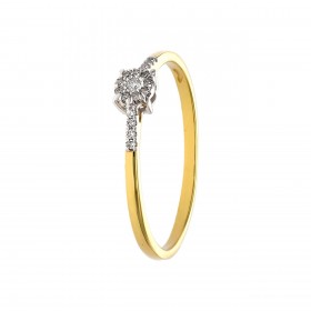 Zásnubný prsteň zo žltého a bieleho zlata s briliantmi - Zásnubný prsteň zo žltého a bieleho zlata s briliantmi