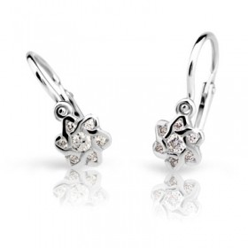 Zlaté detské náušnice s kvietkom 2149 - Zlaté detské náušnice s kvietkom 2149