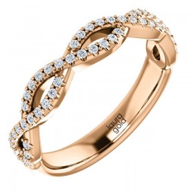 Dámsky svadobný obrúčkový prsteň 1244 - Dámsky svadobný obrúčkový prsteň 1244 Elegantny a jednoduchy prsten zo zlata 585 vyrobeny v najvyssej kvalite so zirkonmi, ktory pozdvihne vasu eleganciu a noblesu