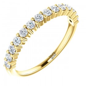 Dámsky svadobný obrúčkový prsteň 1252 - Dámsky svadobný obrúčkový prsteň 1252 Elegantny a jednoduchy prsten zo zlata 585 vyrobeny v najvyssej kvalite so zirkonmi, ktory pozdvihne vasu eleganciu a noblesu