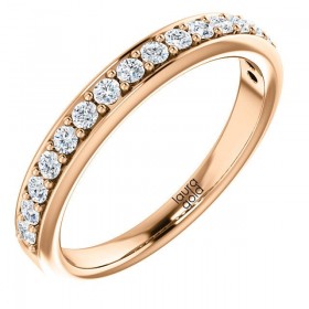 Dámsky svadobný obrúčkový prsteň 1255 - Dámsky svadobný obrúčkový prsteň 1255 Elegantny a jednoduchy prsten zo zlata 585 vyrobeny v najvyssej kvalite so zirkonmi, ktory pozdvihne vasu eleganciu a noblesu