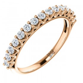 Dámsky svadobný obrúčkový prsteň 1260 - Dámsky svadobný obrúčkový prsteň 1260 Elegantny a jednoduchy prsten zo zlata 585 vyrobeny v najvyssej kvalite so zirkonmi, ktory pozdvihne vasu eleganciu a noblesu