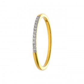 Zásnubný prsteň zo žltého zlata s briliantmi - Zásnubný prsteň zo žltého zlata s briliantom