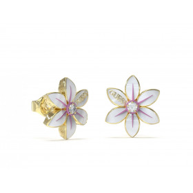 GUESS náušnice White Lotus JUBE04135JWYGWHT/U - GUESS náušnice White Lotus JUBE04135JWYGWHT/U