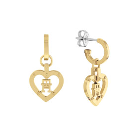 TOMMY HILFIGER náušnice Monogram Heart TH2780924 - TOMMY HILFIGER náušnice TH2780924