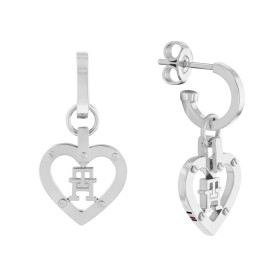 TOMMY HILFIGER náušnice Monogram Heart TH2780923 - TOMMY HILFIGER náušnice Monogram Heart TH2780923