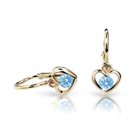 Zlaté detské náušnice so srdiečkom 1943Z