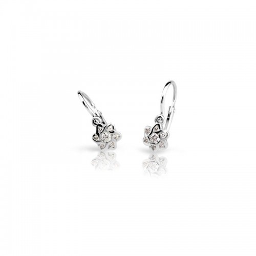 Zlaté detské náušnice s kvietkom 2149