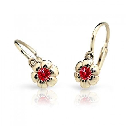 Zlaté detské náušnice s kvietkom 2151