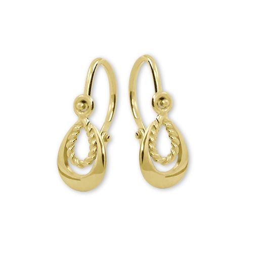 Zlaté detské náušnice slzičky Z00604