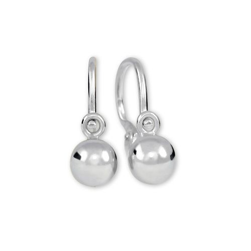 Zlaté detské náušnice polguličky B00578