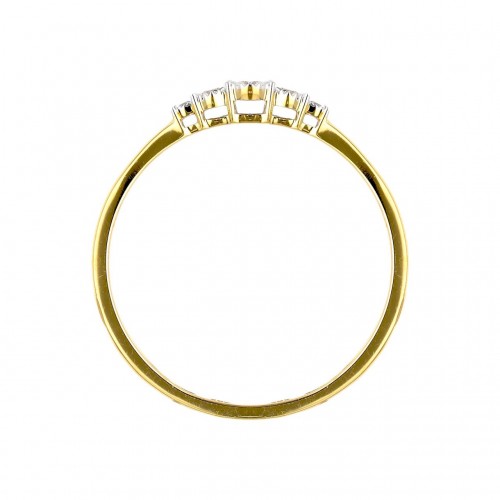 Obrázok číslo 2: Zásnubný prsteň zo žltého zlata s briliantmi