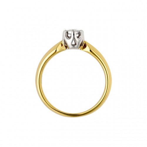 Obrázok číslo 2: Zásnubný prsteň zo žltého zlata s briliantom