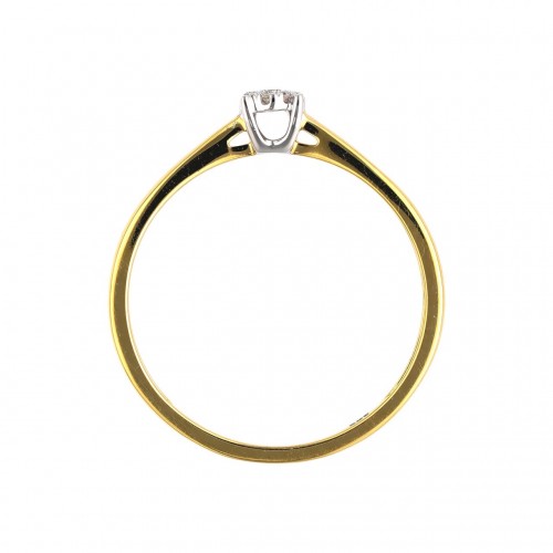 Obrázok číslo 2: Zásnubný prsteň zo žltého a bieleho zlata s briliantmi
