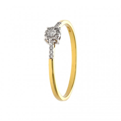 Obrázok číslo 1: Zásnubný prsteň zo žltého a bieleho zlata s briliantmi
