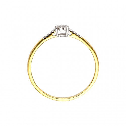 Obrázok číslo 2: Zásnubný prsteň zo žltého a bieleho zlata s briliantmi