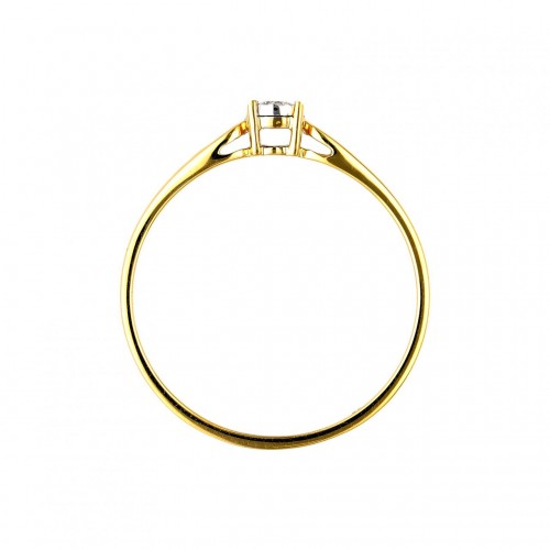 Obrázok číslo 2: Zásnubný prsteň zo žltého zlata s briliantom