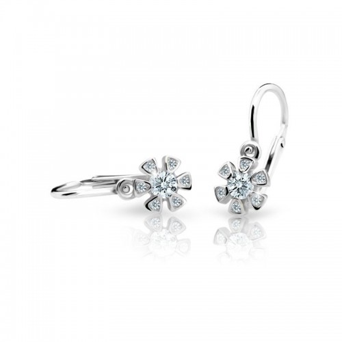 Zlaté detské náušnice s kvietkom 2156B