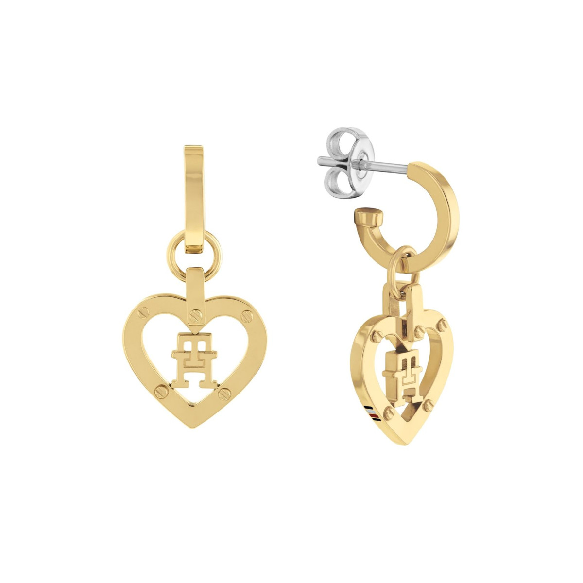 Tommy hilfiger náušnice monogram heart th2780924